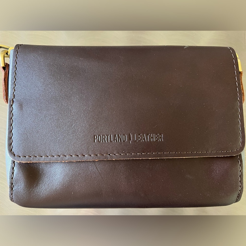 Portland Leather Dark Brown Crossbody Bag